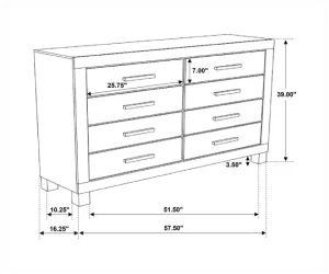 bedroom coaster woodmont 222631 dresser measurements view