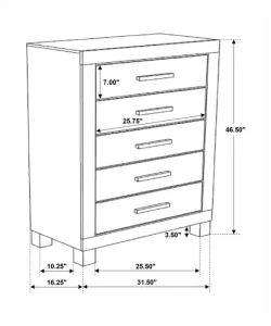 bedroom coaster woodmont highboy dresser measurements view (Custom)