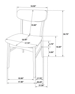 dining coaster dortch 108462 chair measurements